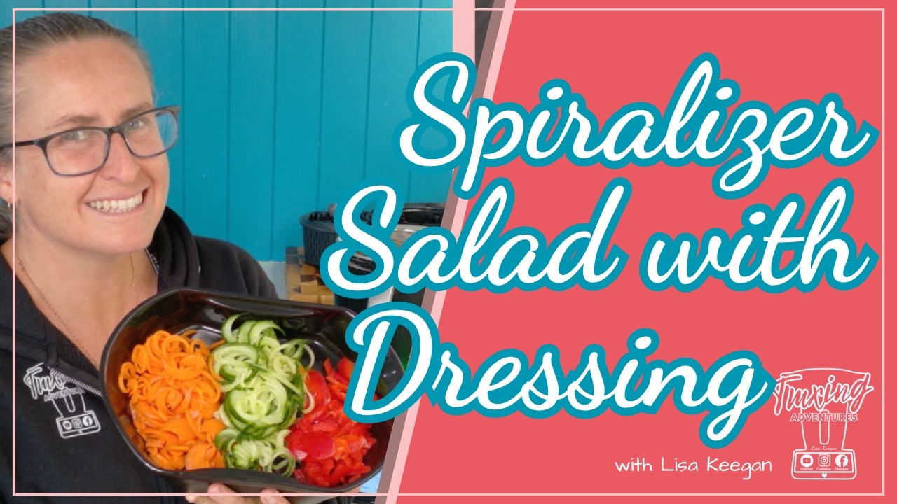 Spiralizer and Cutter Salad with delicious dip
