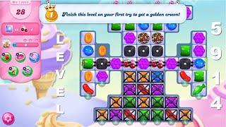Candy Crush Saga 5914   |   2-Star ⭐⭐   |   FIRST TRY   |   COMPLETED IN 12 MOVES screenshot 1
