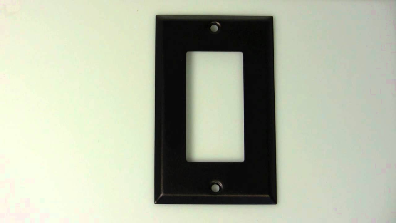 Antique bronze single rocker switch plate cover
