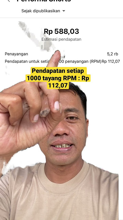 Kok Seperti ini, Sedikit Banget Pendapatan Video Shorts Terbaru per 1 Februari 2023