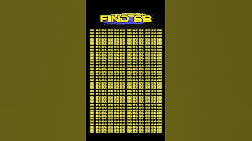 Challenge yourself to FIND 68 in 5sec #pickyourbrain