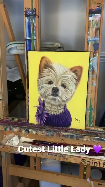 Painting Reveal- Pet Portait
