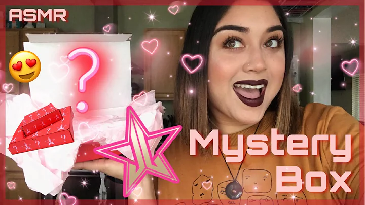 ASMR 💝 JEFFREE STAR COSMETICS VALENTINE’S DAY MYSTERY BOX 📦 UNBOXING + SWATCHES- whisper, tapping