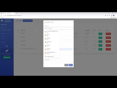 Admin Dashboard CRUD Operations