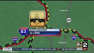 Crash causes heavy delays on NB I-83
