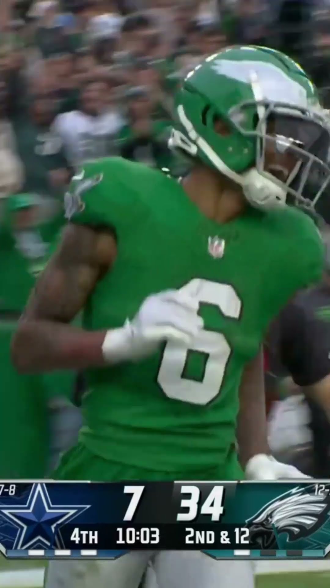 DeVonta Smith gets his SECOND TOUCHDOWN GRAB of the game ?? Eagles vs Cowboys Highlights