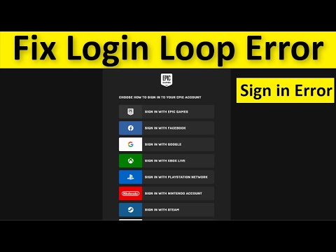 How To Fix EpicGamesLauncher Login Loop Error - Fix Epic Games Launcher Sign In Problem