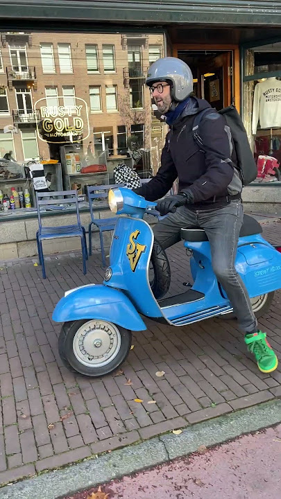Vespa power!! on the Rusty Gold Moto Catwalk #vespa