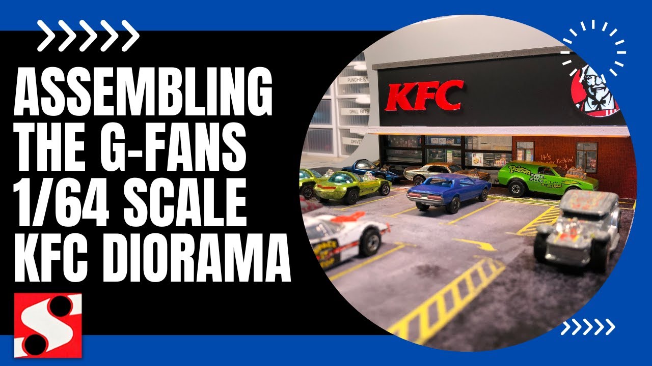 Assembling the G-Fans 1/64 KFC Diorama #oldandgrumpy #diorama #1