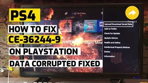 How to fix Ps4 CE-36244-9 Data Corrupted Error Fixed