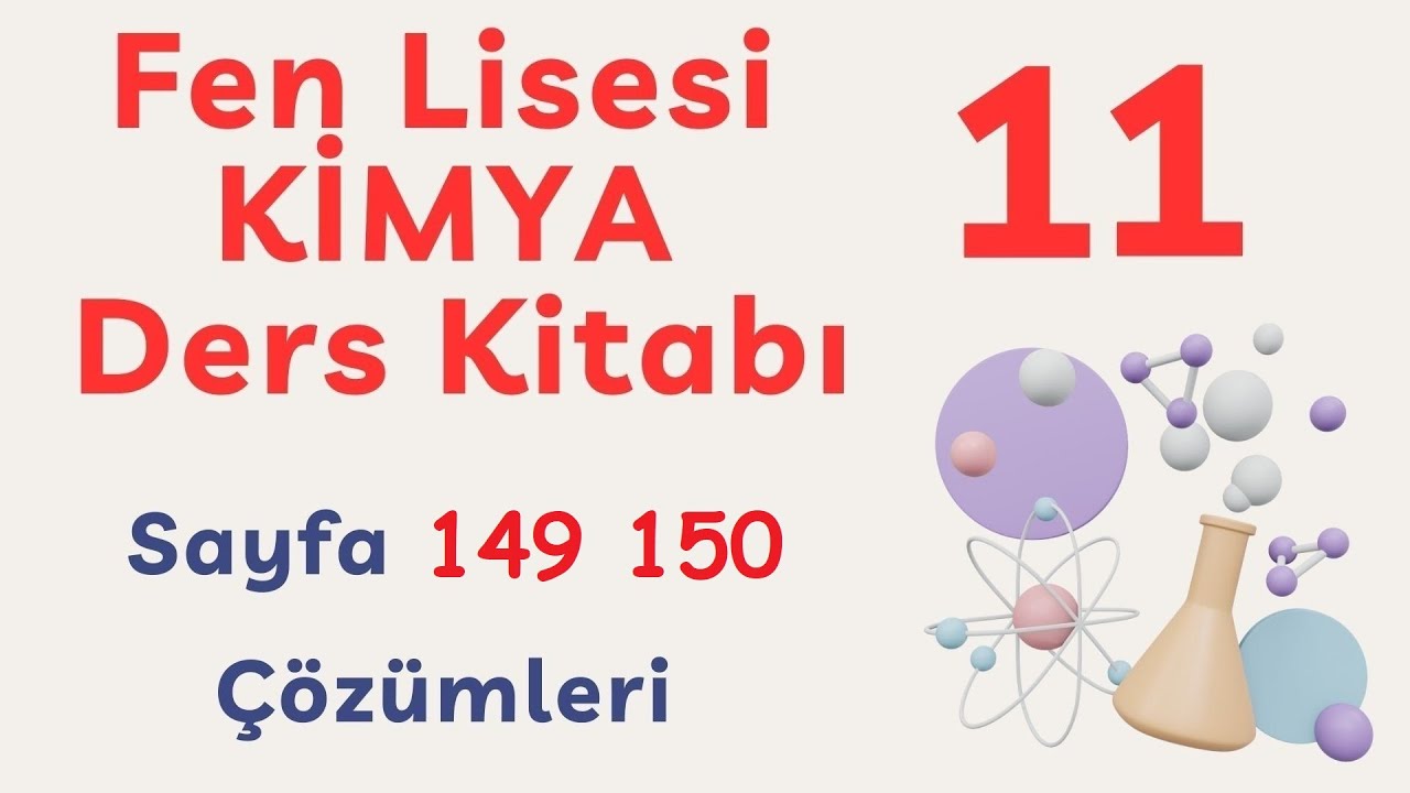 Fen Lisesi Kimya 11 MEB Ders Kitabı  Ölçme değerlendirme Sayfa 149 150 Gazlar