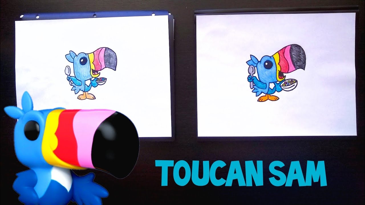 Drawing Toucan Sam from Froot Loops with posca markers! #subscribe