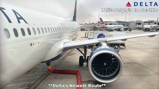 Delta's Newest Route | Delta Airlines Flight 2092 | Philadelphia (PHL) to Seattle (SEA)