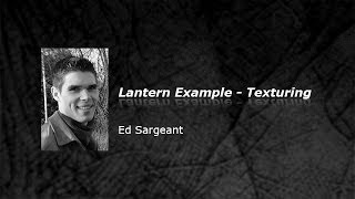 3DS Max - Lantern Example - Texturing in GIMP