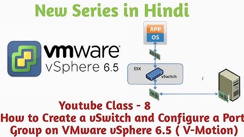 How to create a vSwitch and configure a Port Group on VMware vSphere 6.5 6.7 | YouTube Class 8