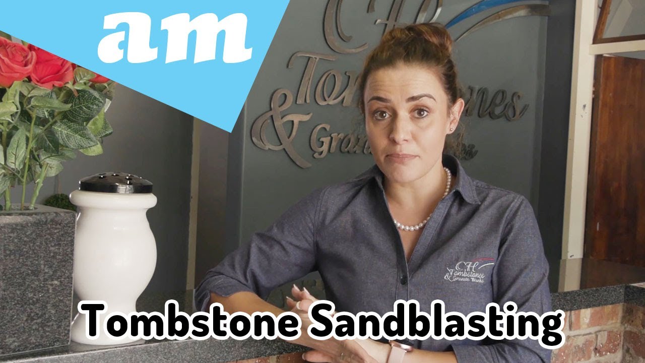 Sandblasting Vinyl on Tombstone Sandblasting and Engraving by CH