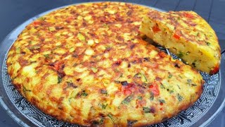 Tortilla
فطيرة البطاطس اقتصادية بدون لحوم/وجبة عشاء خفيفة وسريعة/وجبة عشاء سهلة وسريعة