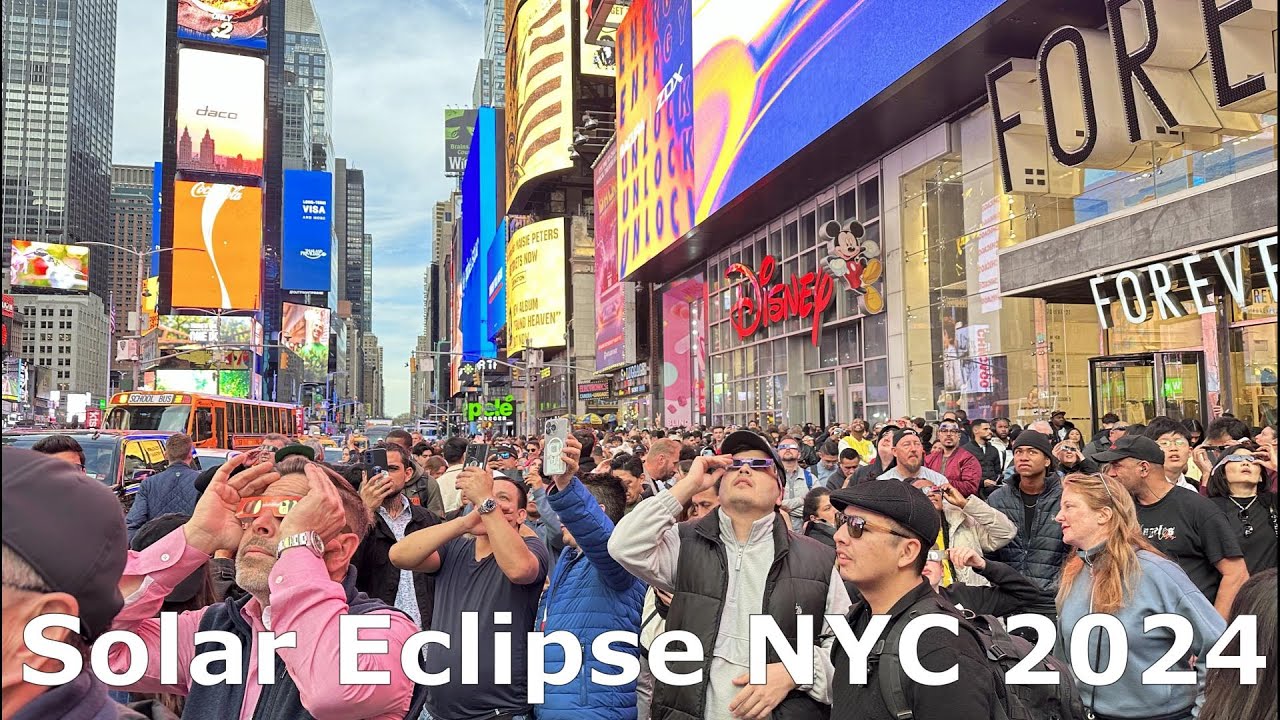 New York Witnesses the 2024 Solar Eclipse - April 8th, 2024. - YouTube