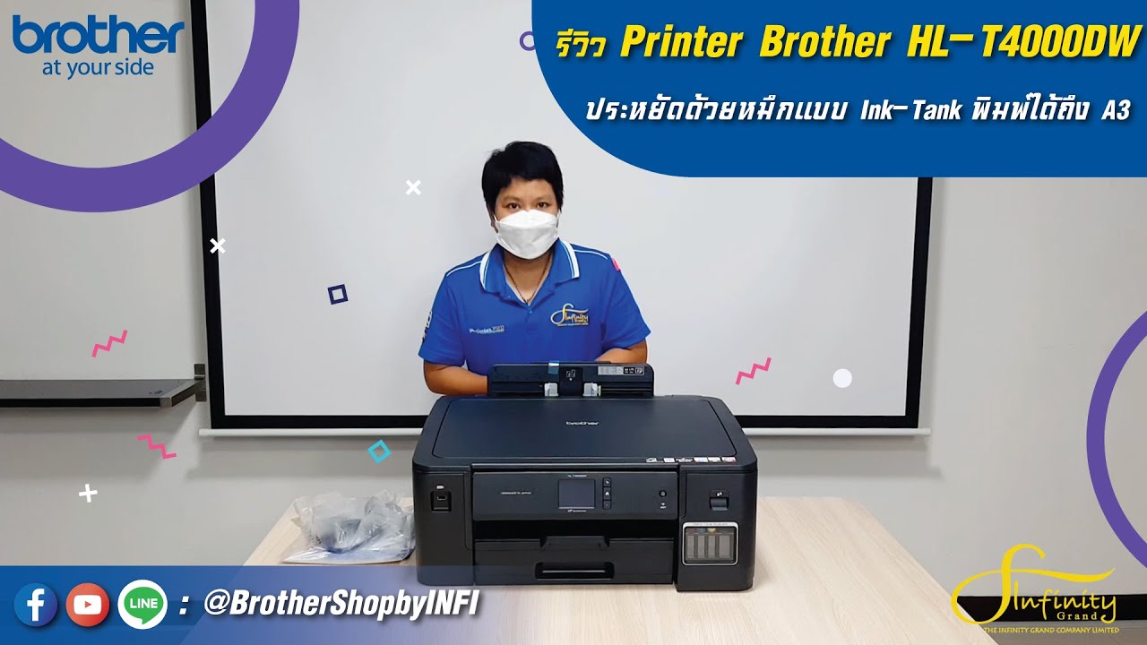 laser printer a3 สี ยี่ห้อไหนดี  Update New  รีวิว Brother HL-4000D เครื่องพิมพ์ Ink Jet ที่รองรับได้ถึง A3 By ProjectorPRO