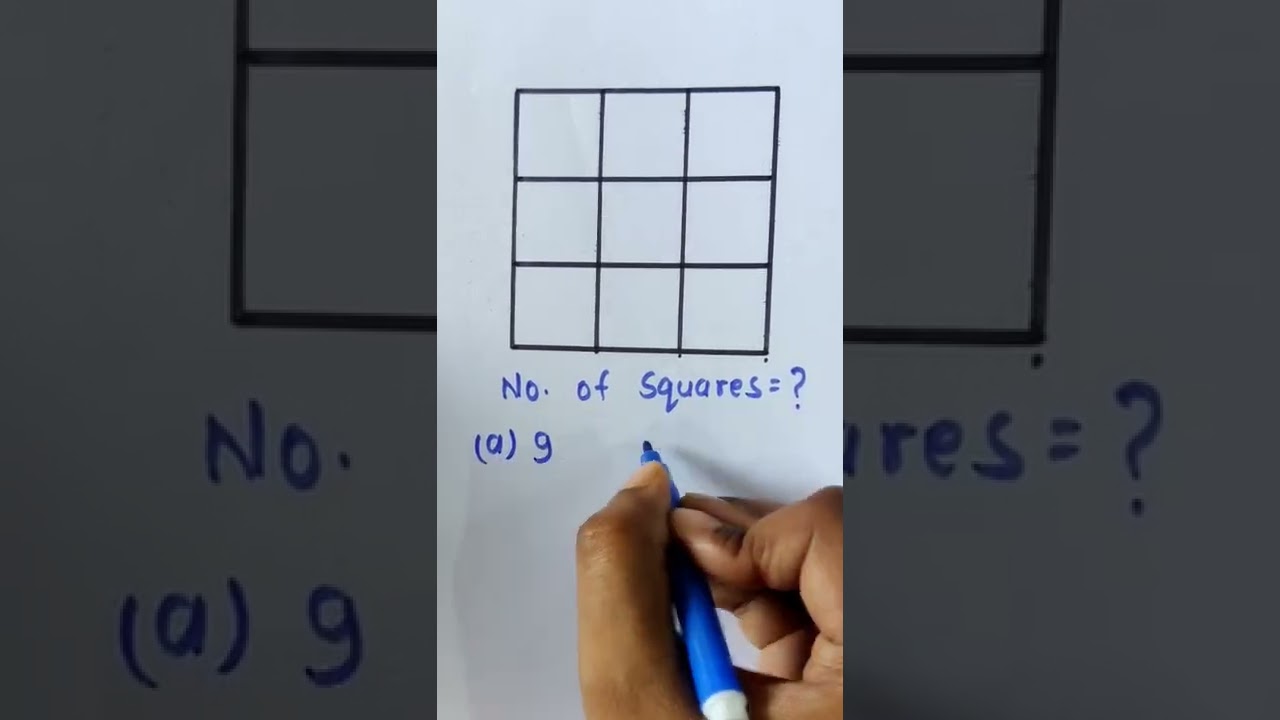 Find number of squares |Counting figures | RAILWAY , NTPC , MTS , SSC, CGL #reasoning #shorts