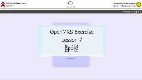 OpenMRS Exercise : Lesson 7