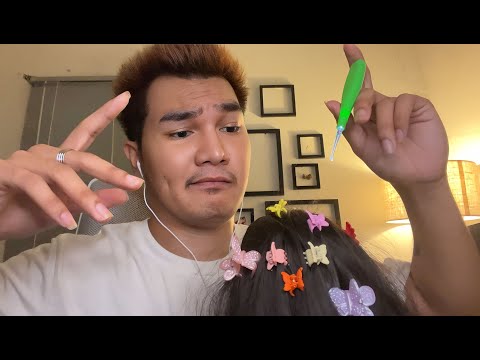 ASMR Checks Your Hair For Lice หาเหาให้เพื่อน