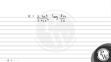 In a first order reaction, the concentration of reactant decreases from \( 800 \mathrm{~mol} / \...