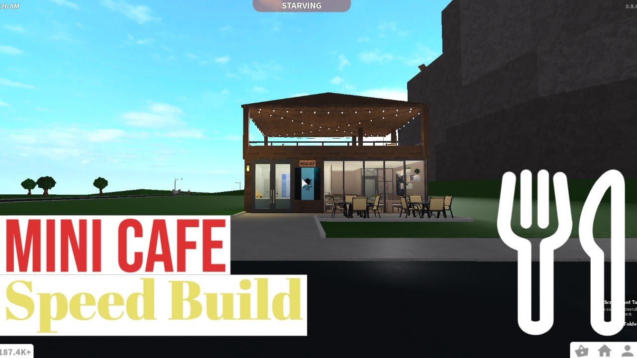 Bloxburg Cafe Speed Build Youtube