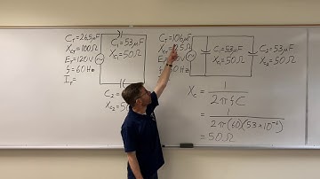 Capacitive Reactance in Series and Parallel