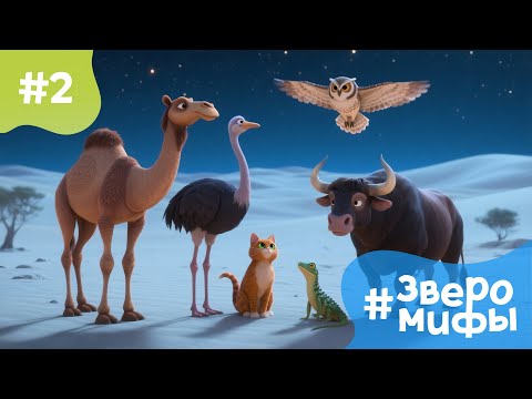 Зверомифы #2 | Научпоп для детей | Интересные факты о животных детям | Страус, сова, верблюд, бык