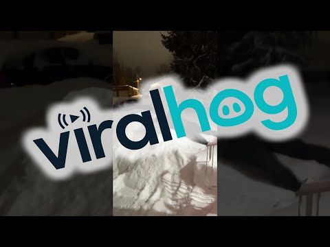 Leaping Into the Snow in Slow Motion || ViralHog