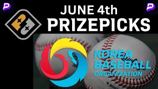 Prize Picks KBO Props June 4th