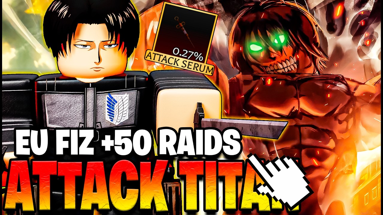 FIQUEI RICO?! SOLEI +50 RAIDS DO TITAN DE ATAQUE COM O COLOSSAL NO AoT:REVOLUTION!!!