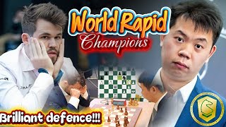 Download Lagu Brilliant defence!!! Magnus Vs Cina GM Wang Hao || World Rapid Champion MP3