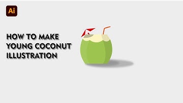 AI tutorial | how to make young coconut flat design | flat design tutorial