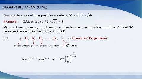 9.5.3 Geometric Mean  - Chapter 9: CBSE Class 11 Mathematics