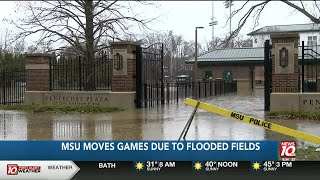 Red Cedar River floods Old College Field, MSU to play Ohio State at Jackson Field