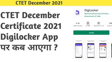 CTET December 2021 Certificate kb aayega|ctet Certificate On DigiLocker | #digilocker #ctet2021