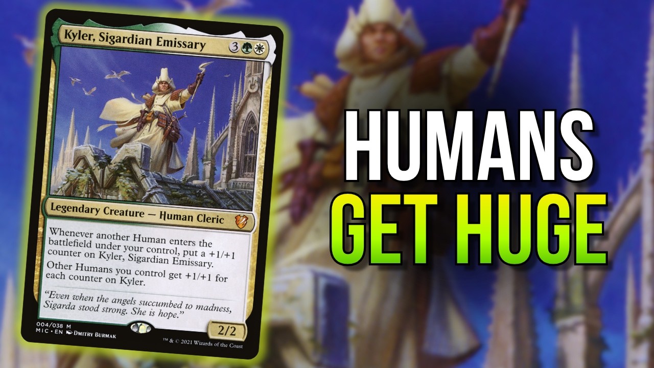 kyler mtg commander deck Magic The Gathering - Innistrad - Midnight Hunt - Whenever another Human enters the battlefield under your control Kyler sigardian emissary, Mythicblackcore.com, #mtgcommander