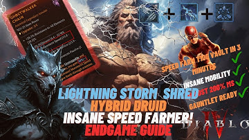 Lightning Storm SHRED Druid - Fastest Druid Build? GAUNTLET READY! Diablo 4 Season 3 Build Guide
