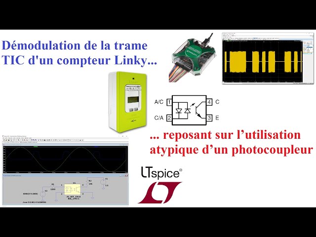 Démodulation de trame TIC d'un compteur Linky reposant sur l'utilisation  atypique d'un photocoupleur 