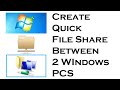 Create Quick Network File Share Between 2 Windows PCs at Home