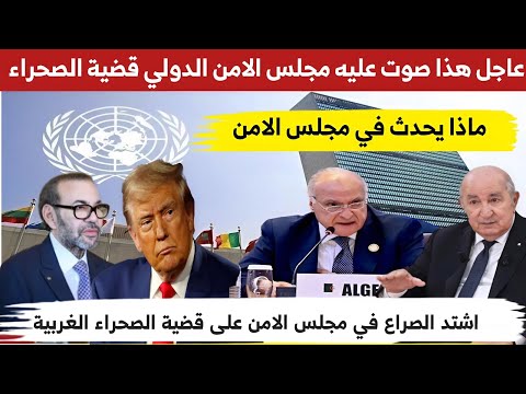 عاجل هذا ماحدث في مجلس الامن الدولي حول التصويت على قضية الصحراء الغربية اليوم