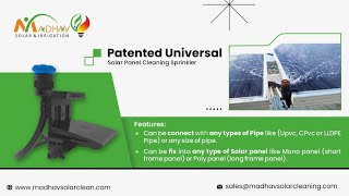Patented Unique solar panel cleaning sprinkler/ Solar clean sprinkler for mono Panel (M5 unique set)
