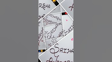 Sriharsha name can also be written this beautiful with unique magic pen