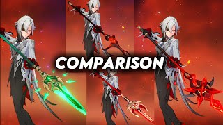 Arlecchino Weapon Comparison!! ||Genshin impact||