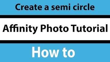 Create Quick Semi Circle In Affinity Photo | How To | Pie Slice | Graphicxtras