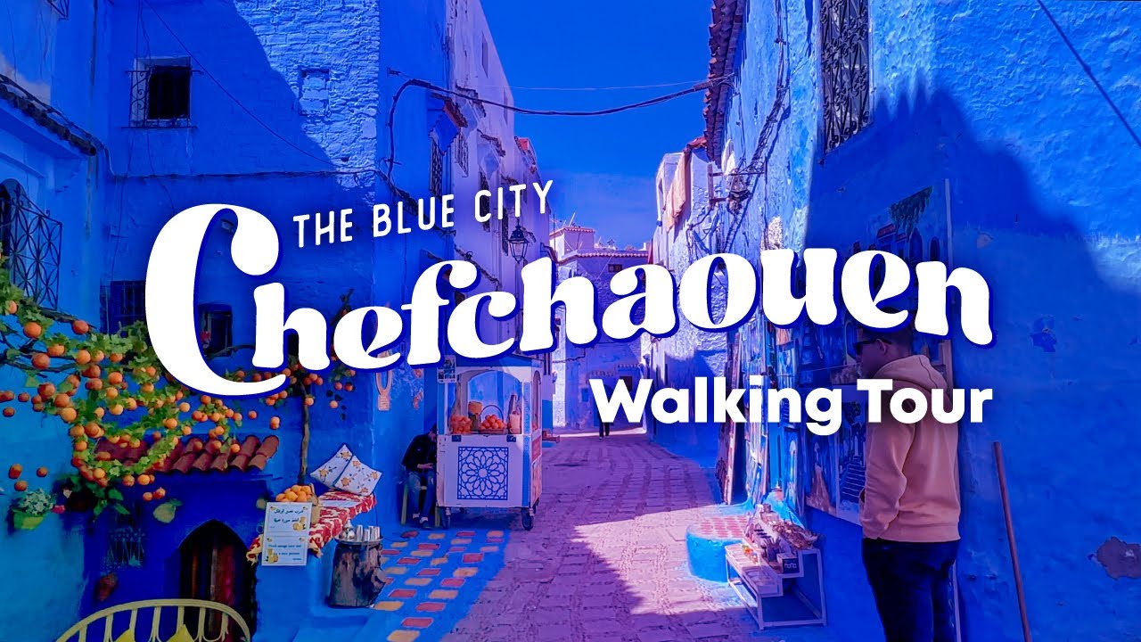 🇲🇦 Walking tour to Santorini in Africa | Chefchaouen, Morocco