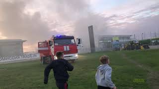Очередной мощный пожар в Красноярске 26.05.2023 Автоцентр в Северном