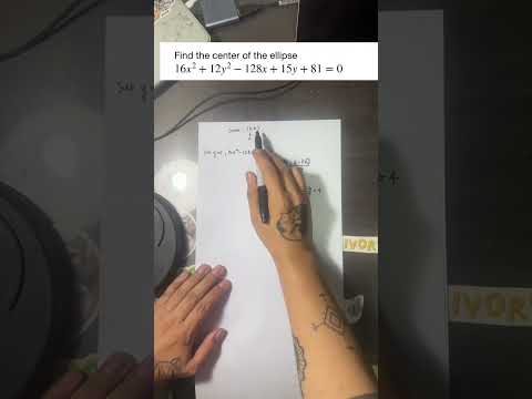 Center of an Ellipse (Calculator Technique)